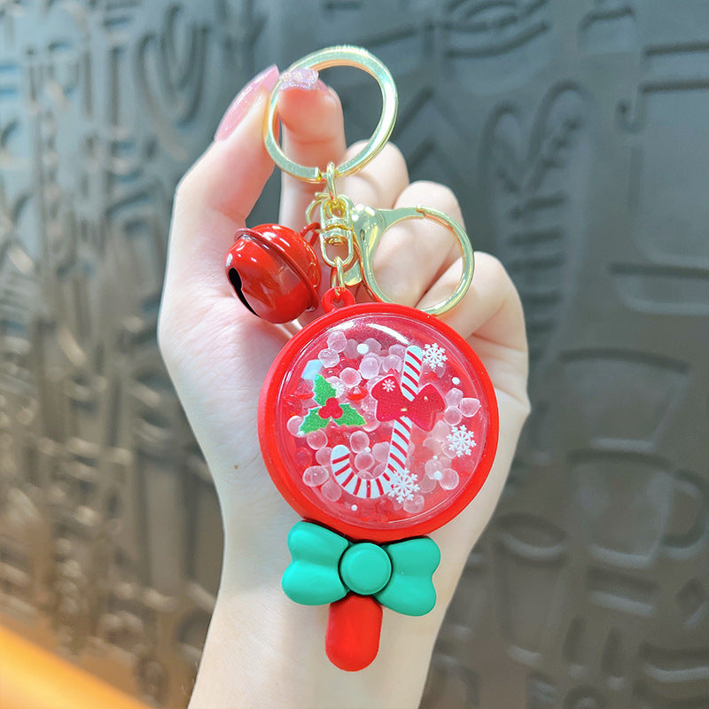 Wholesale Aromatherapy Christmas Fragrance Beads Santa Silicone Keychain